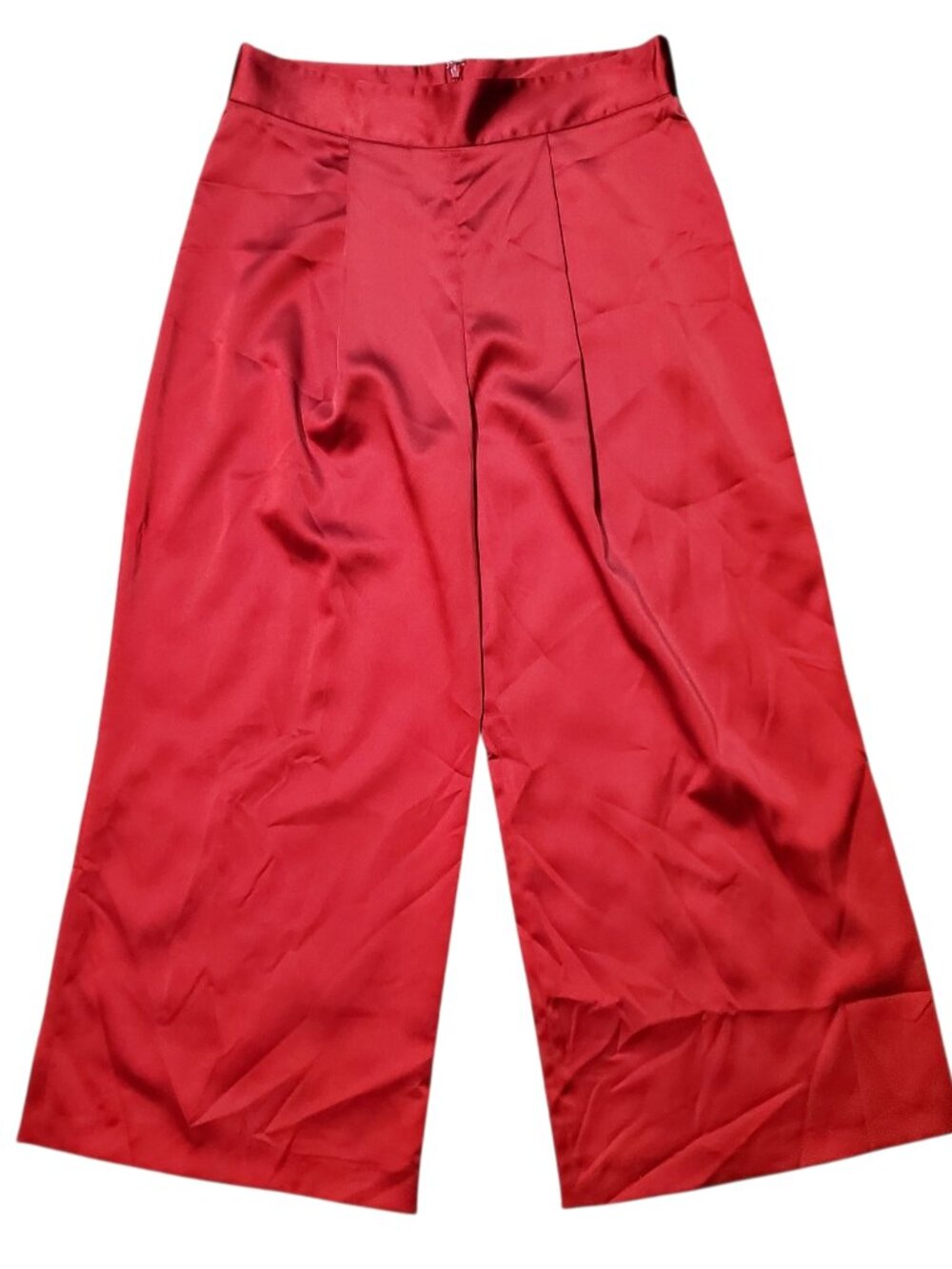 NWT Muse Marchesa $139 Beautiful Red Silky Professional Wide Leg Pants - 14